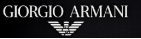 Giorgio Armani logo on a black background