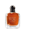 Two Emporio Armani perfume bottles on a white background