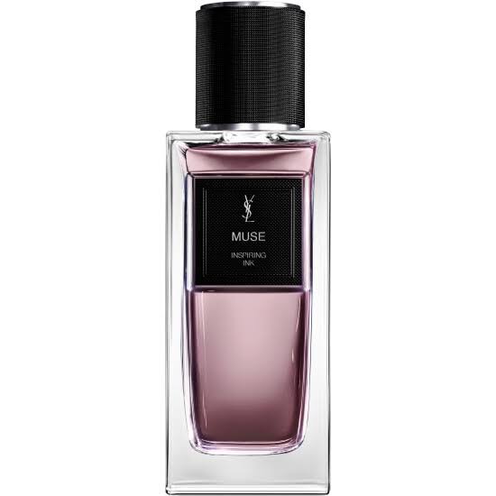 YSL Muse perfume bottle on a white background