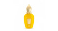 Yellow bottle with a gold cap on a white background